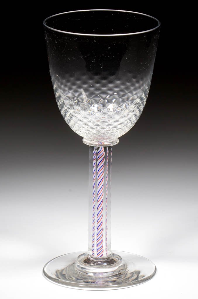 PATTERN-MOLDED COLORED-TWIST GOBLET (1 of 1)