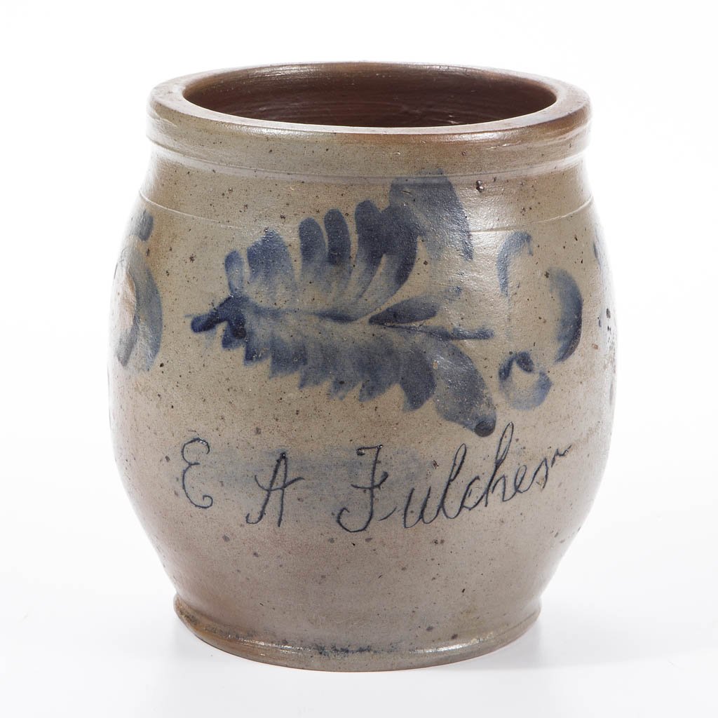 MID-ATLANTIC DECORATED AND INCISED STONEWARE JAR (1 of 3)