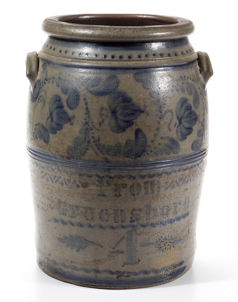 WESTERN PENNSYLVANIA DECORATED STONEWARE JAR (1 of 1)
