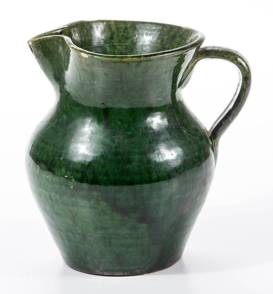 STAMPED "E. R. PHILA" EARTHENWARE / REDWARE PITCHER (1 of 3)