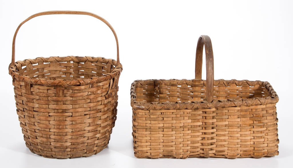 ASSORTED AMERICAN WOVEN SPLINT BASKETS, LOT OF TWO (1 of 3)