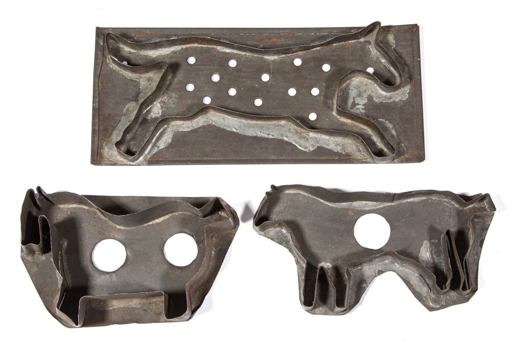 MID-ATLANTIC SHEET-IRON FIGURAL COOKIE CUTTERS, LOT OF (1 of 2)