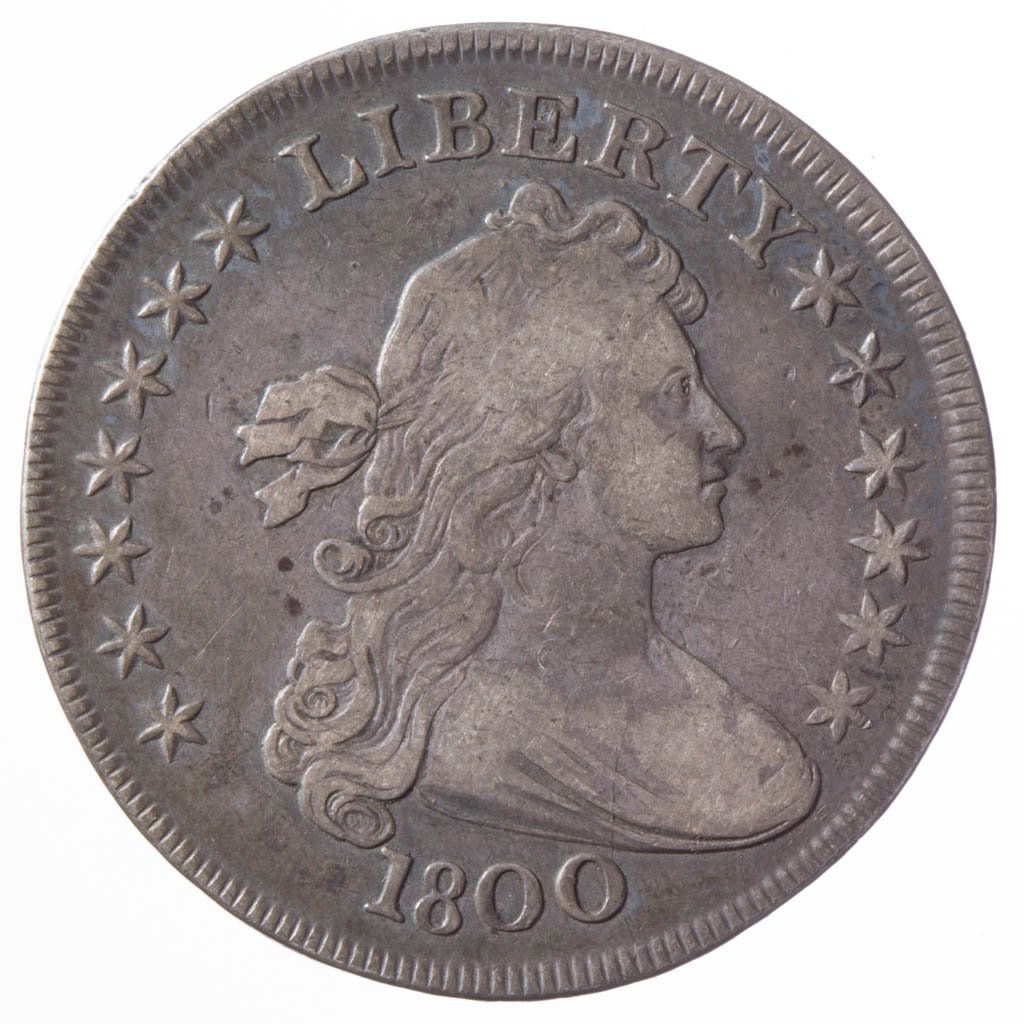 UNITED STATES SILVER 1800 DRAPED BUST DOLLAR COIN (1 of 2)