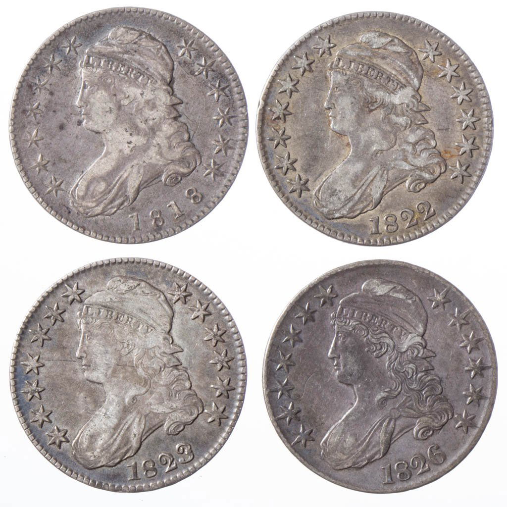 UNITED STATES SILVER CAPPED BUST, LETTERED EDGE (1 of 2)