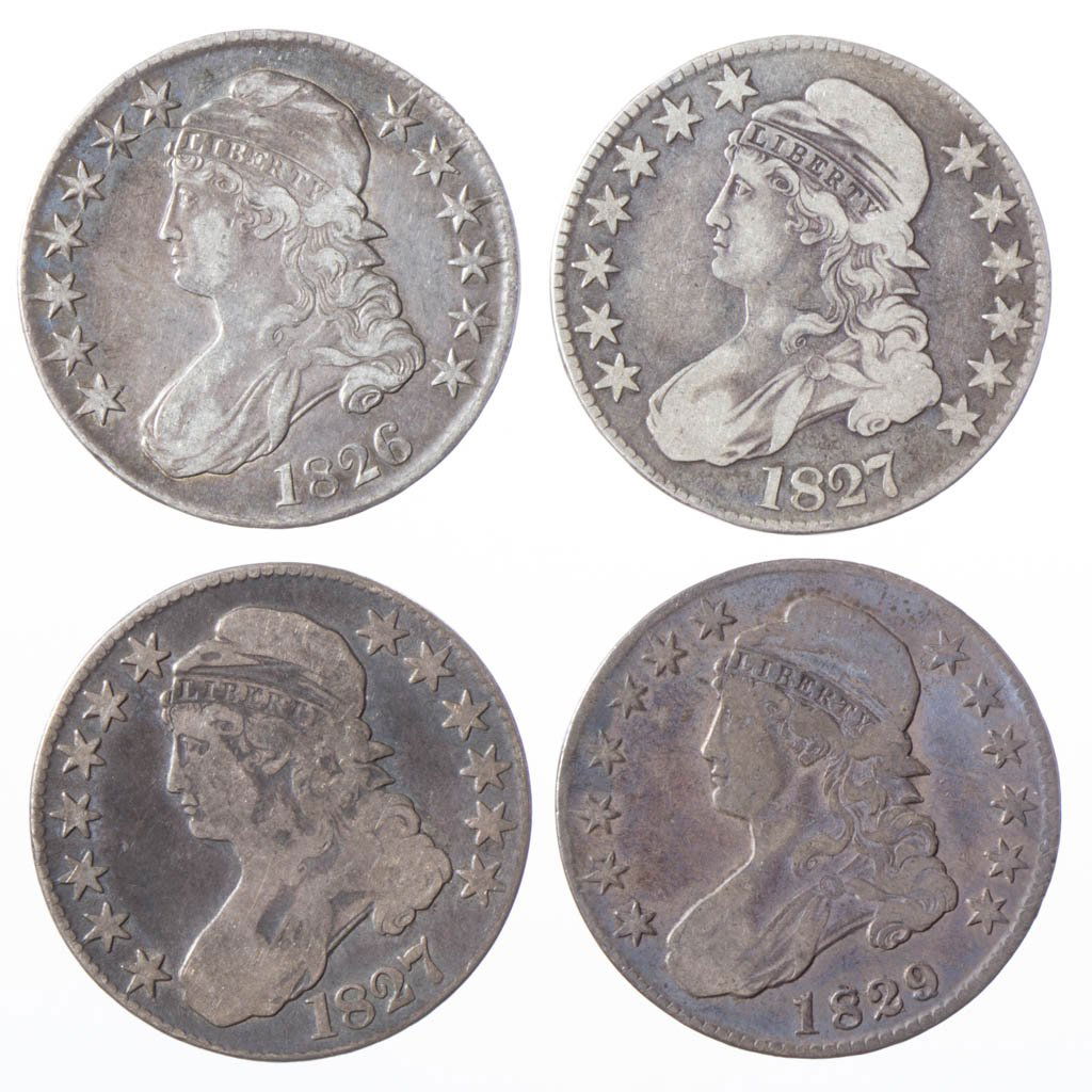 UNITED STATES SILVER CAPPED BUST, LETTERED EDGE (1 of 2)