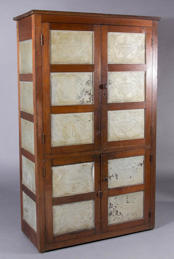 VALLEY OF VIRGINIA PUNCHED-TIN-PANELED WALNUT CLOSET / (1 of 4)