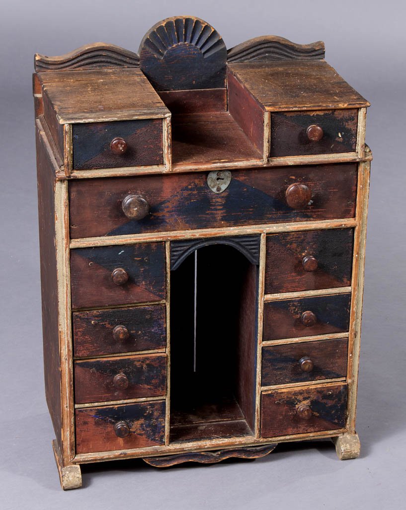 AMERICAN VERNACULAR PAINTED AND CARVED PINE TRADESMAN'S (1 of 3)