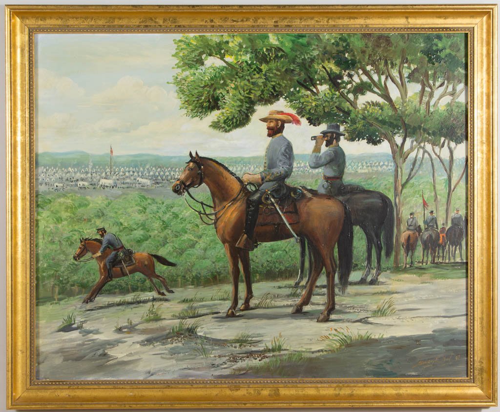 SIDNEY E. KING (AMERICAN, 1906-2004) CIVIL WAR PAINTING (1 of 3)