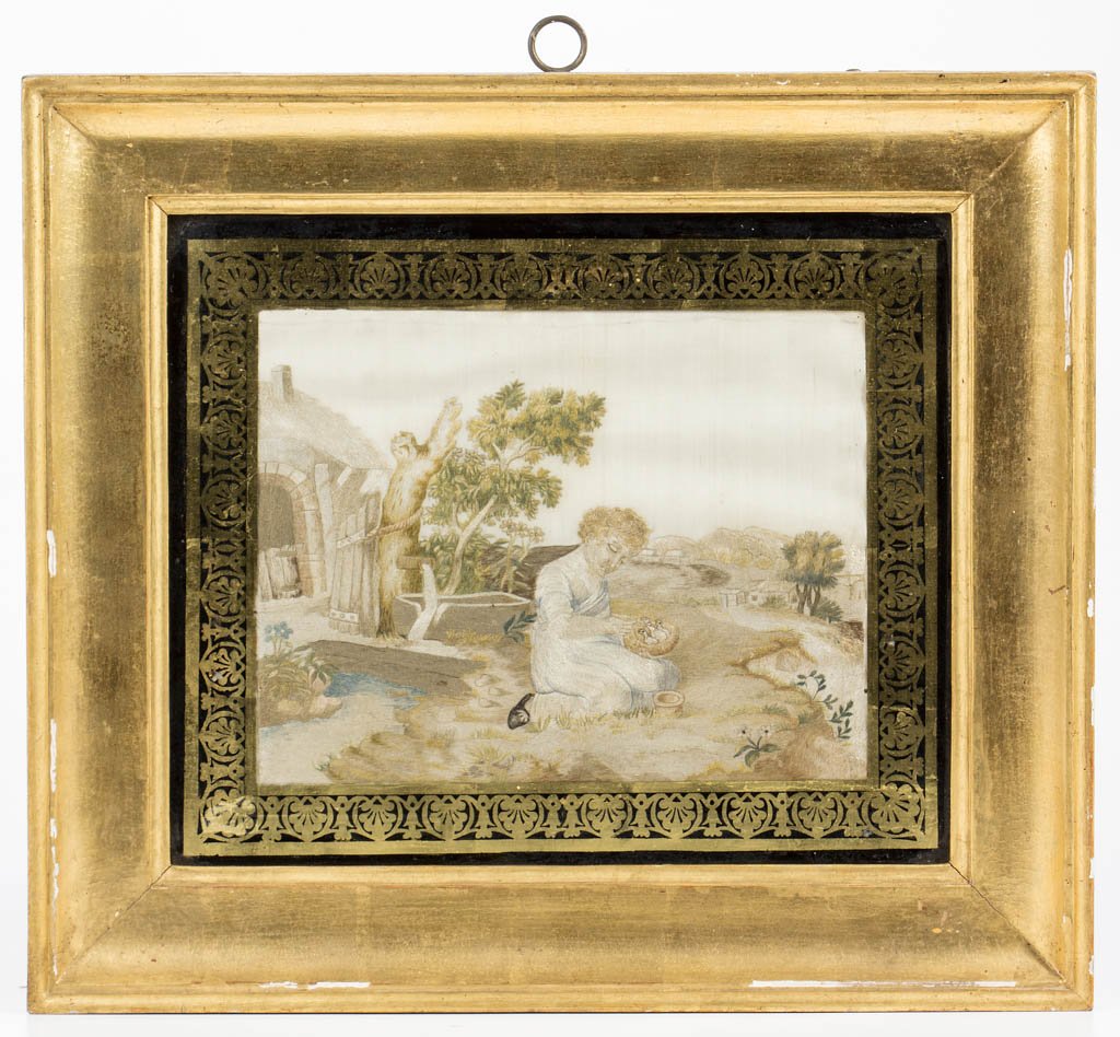 AMERICAN OR BRITISH NEEDLEWORK PICTURE (1 of 2)