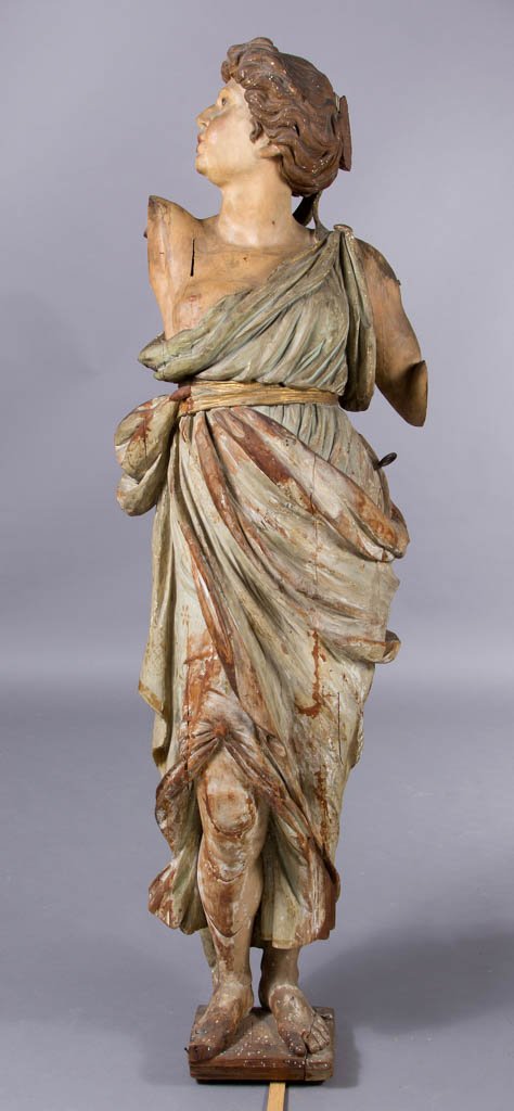 AMERICAN CARVED AND PAINTED ARCHITECTURAL FIGURE (1 of 9)