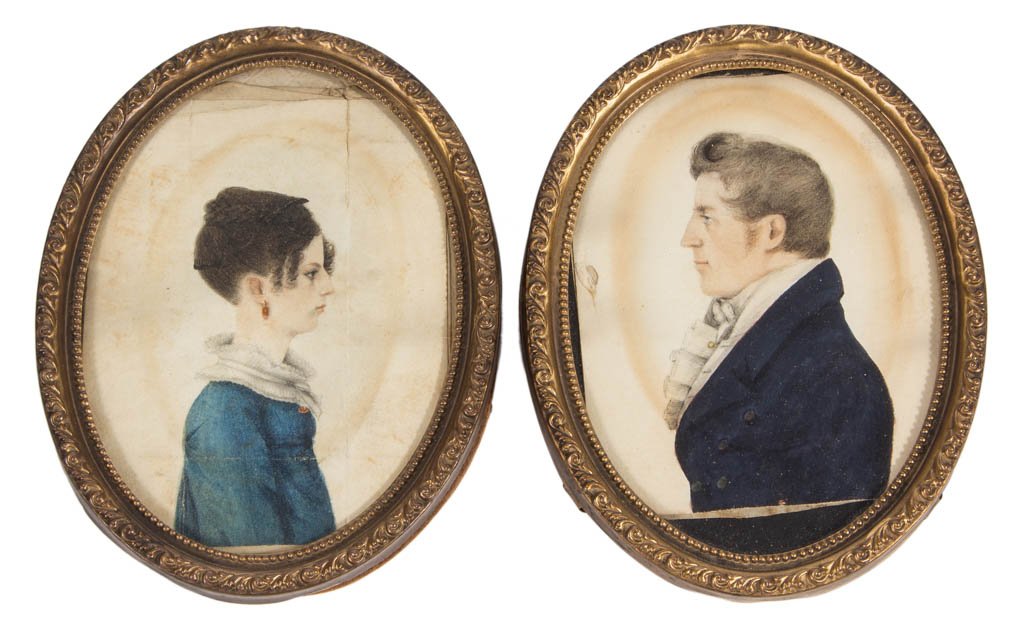 AMERICAN SCHOOL (19TH CENTURY) MINIATURE PORTRAITS, LOT (1 of 1)