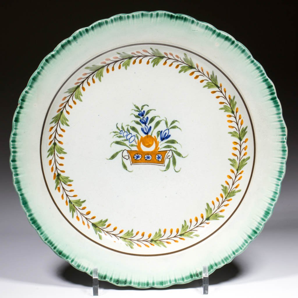 ENGLISH PEARLWARE CERAMIC PLATE (1 of 1)
