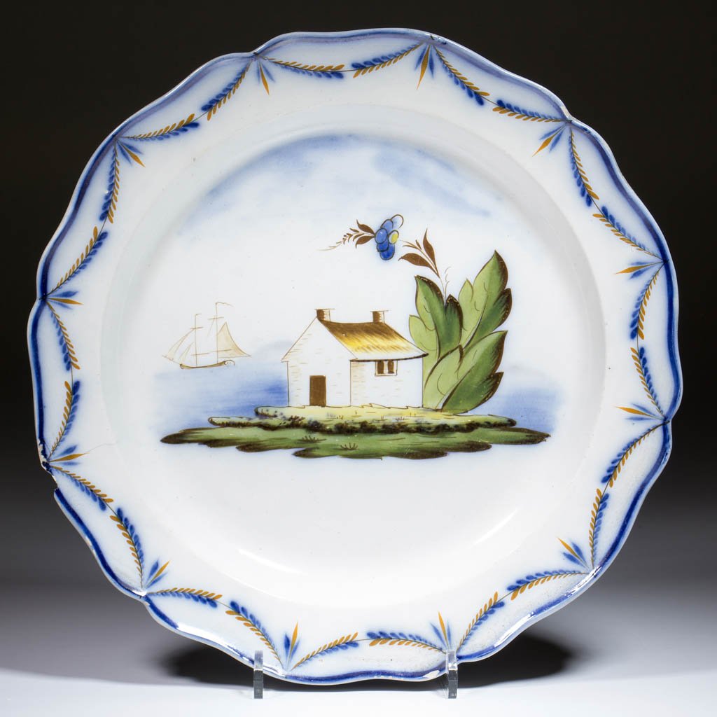 ENGLISH DECORATED CERAMIC CHARGER (1 of 2)