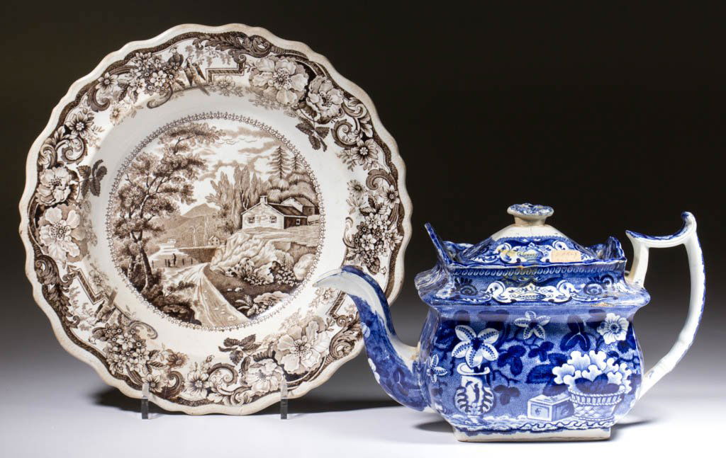 ENGLISH STAFFORDSHIRE TRANSFER-PRINTED CERAMIC (1 of 1)