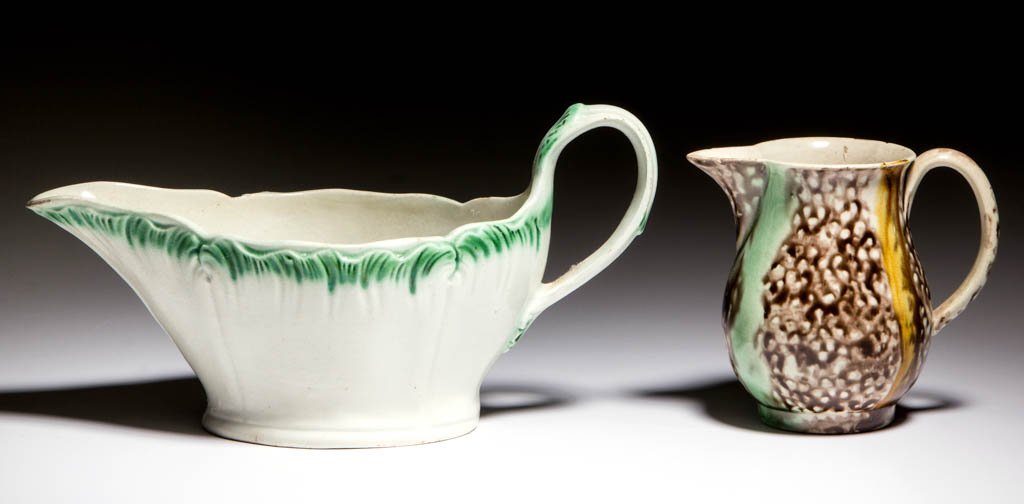 ENGLISH CREAMWARE CERAMIC SERVING ARTICLES, LOT OF TWO (1 of 3)