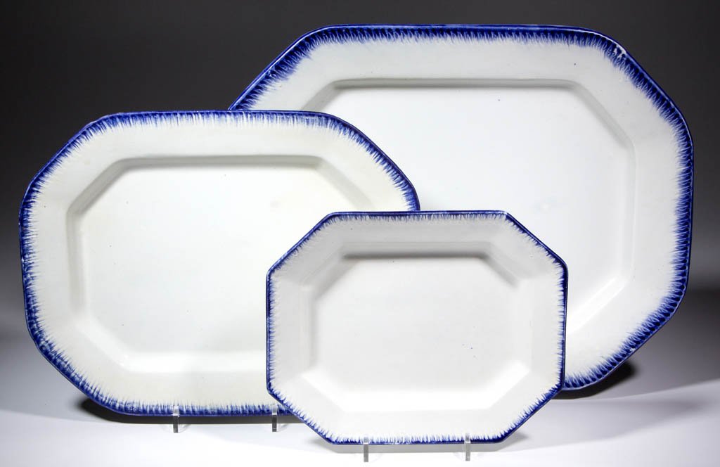 ENGLISH CERAMIC PLATTERS, LOT OF THREE (1 of 1)