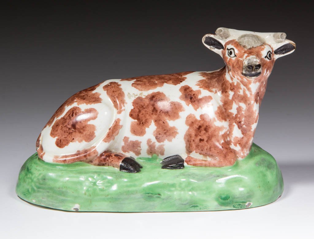 ENGLISH CREAMWARE CERAMIC FIGURE (1 of 3)