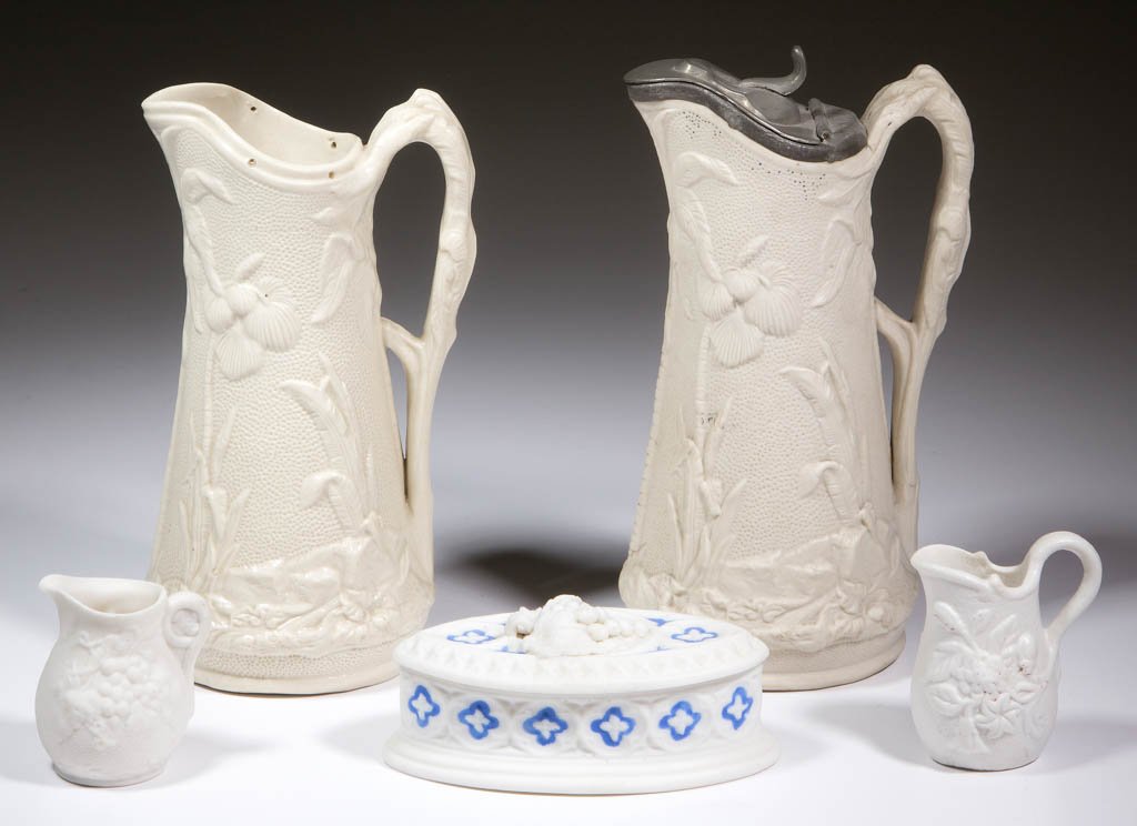 BENNINGTON POTTERY PITCHERS, LOT OF TWO (1 of 1)