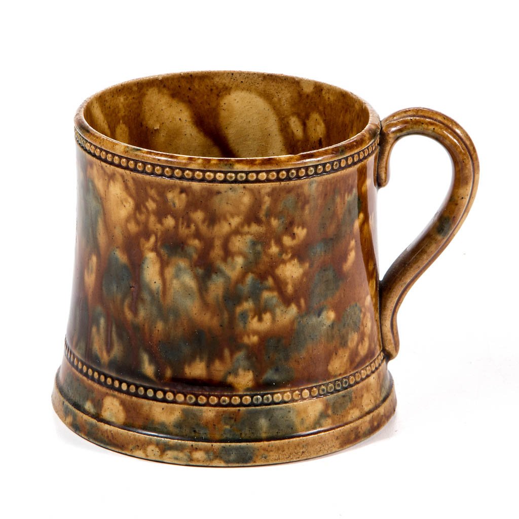 BENNINGTON-ATTRIBUTED FLINT ENAMEL POTTERY MUG (1 of 1)
