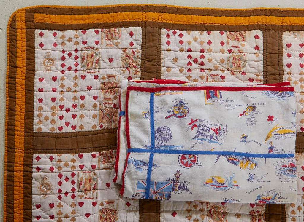 AMERICAN PICTORIAL BEDCOVERS, LOT OF TWO (1 of 2)