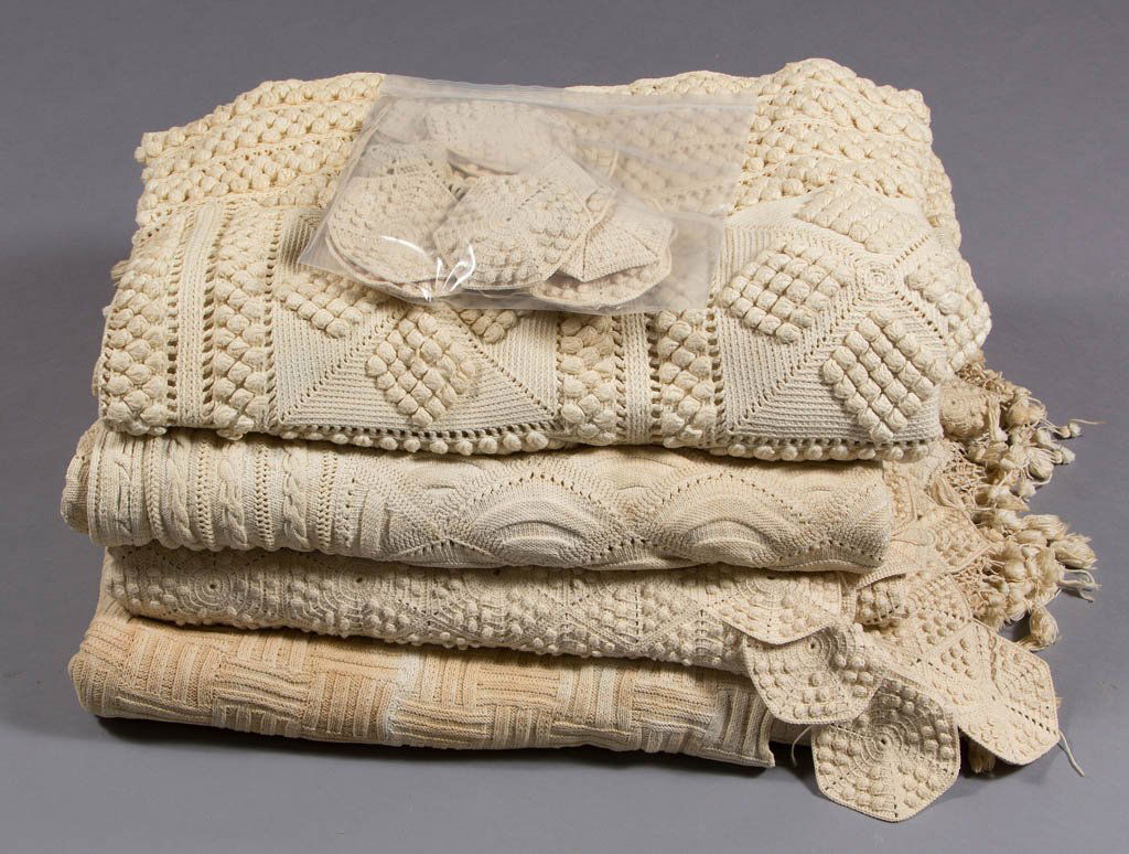 AMERICAN CROCHETED BEDCOVERS, LOT OF THREE (1 of 1)