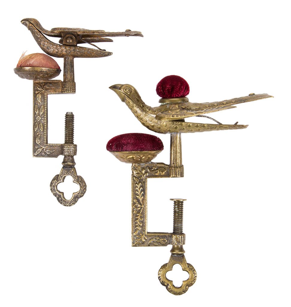 ASSORTED METAL SEWING BIRD CLAMPS, LOT OF TWO (1 of 1)