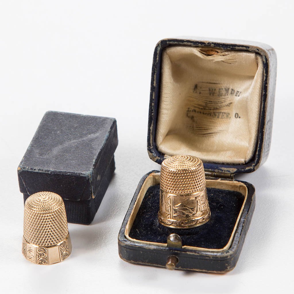 SIMONS BROTHERS 14K GOLD THIMBLES, LOT OF TWO (1 of 1)