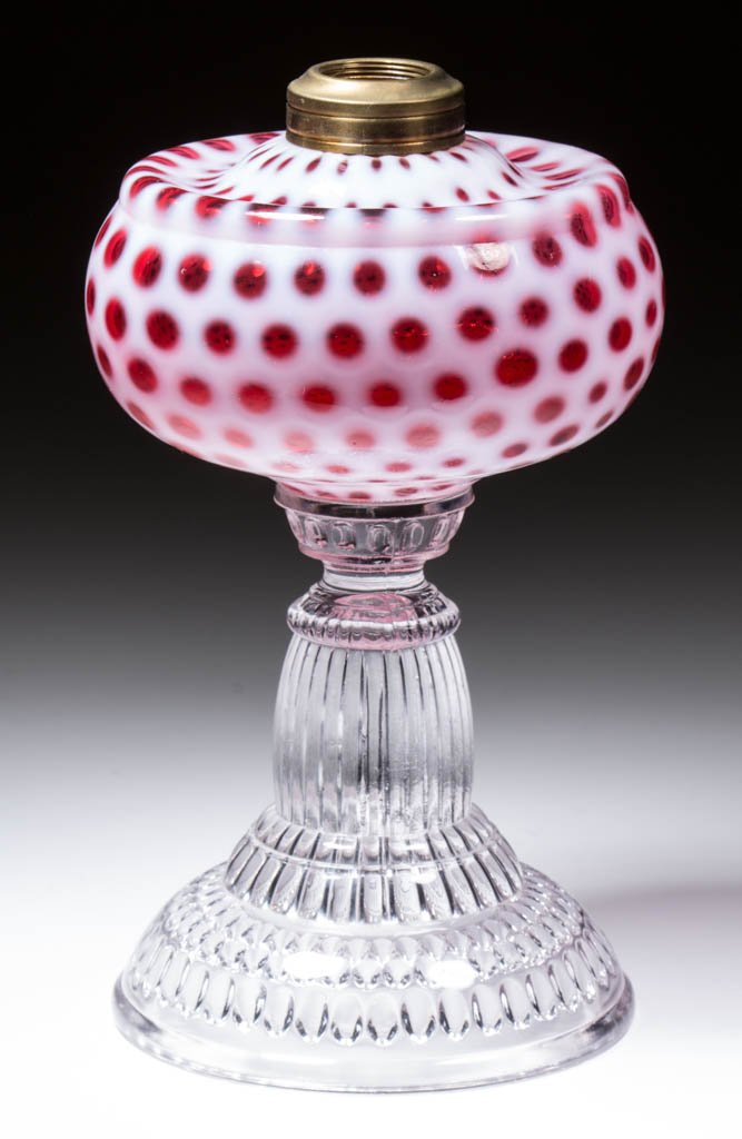 HOBBS NO. 326 WINDOWS / COIN DOT KEROSENE STAND LAMP (1 of 1)