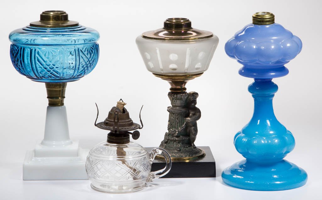 ASSORTED KEROSENE LAMPS, LOT OF FOUR (1 of 1)