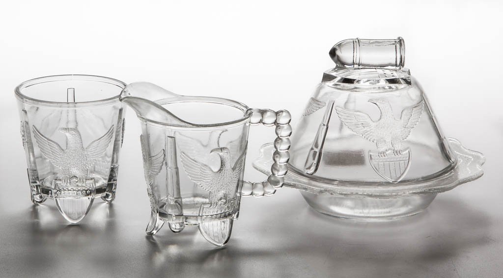 BULLET EMBLEM TABLE ARTICLES, LOT OF THREE (1 of 1)