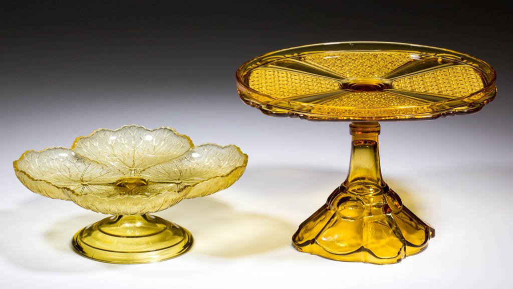 ASSORTED EAPG FOOTED TABLE ARTICLES, LOT OF TWO (1 of 1)