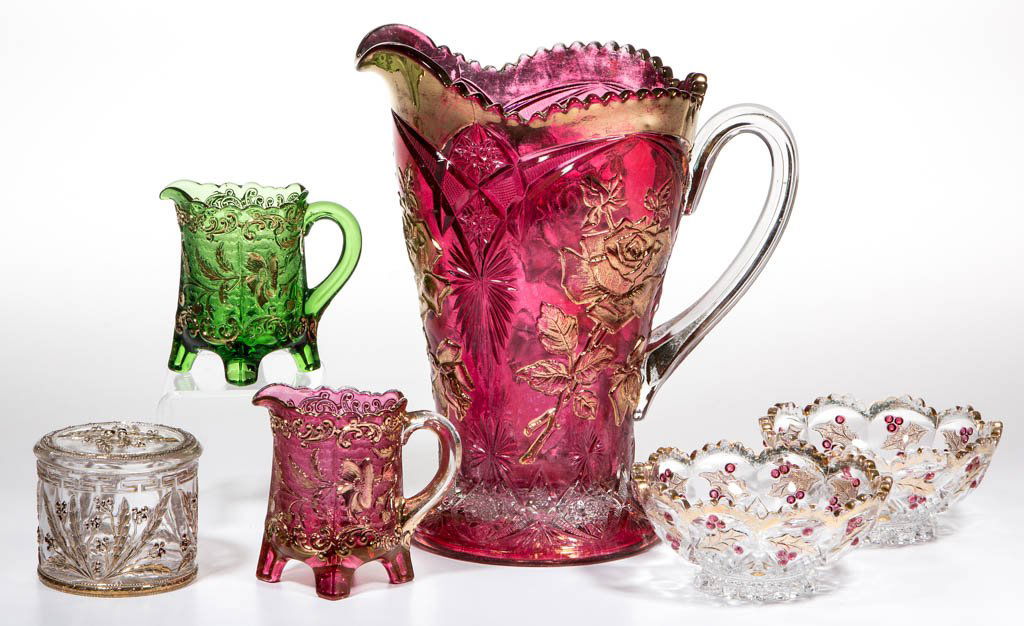 ASSORTED EAPG TABLE ARTICLES, LOT OF SIX (1 of 1)