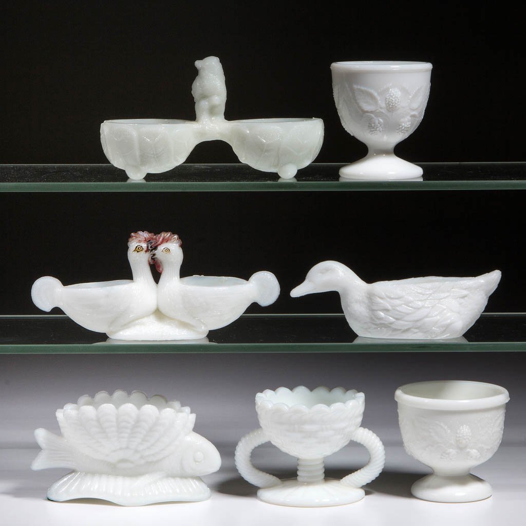 ASSORTED FIGURAL AND OTHER OPEN SALTS, LOT OF SEVEN (1 of 1)