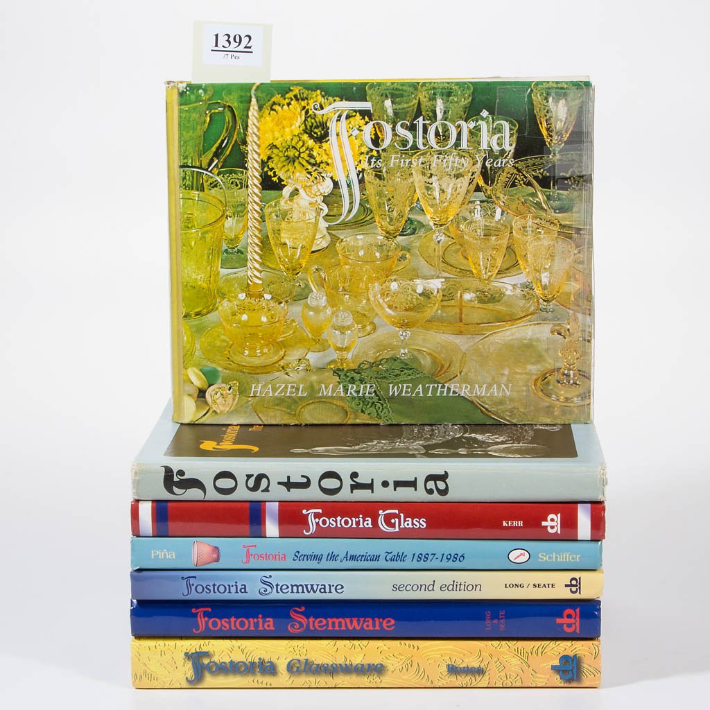 AMERICAN FOSTORIA GLASS REFERENCE VOLUMES, LOT OF SEVEN (1 of 1)