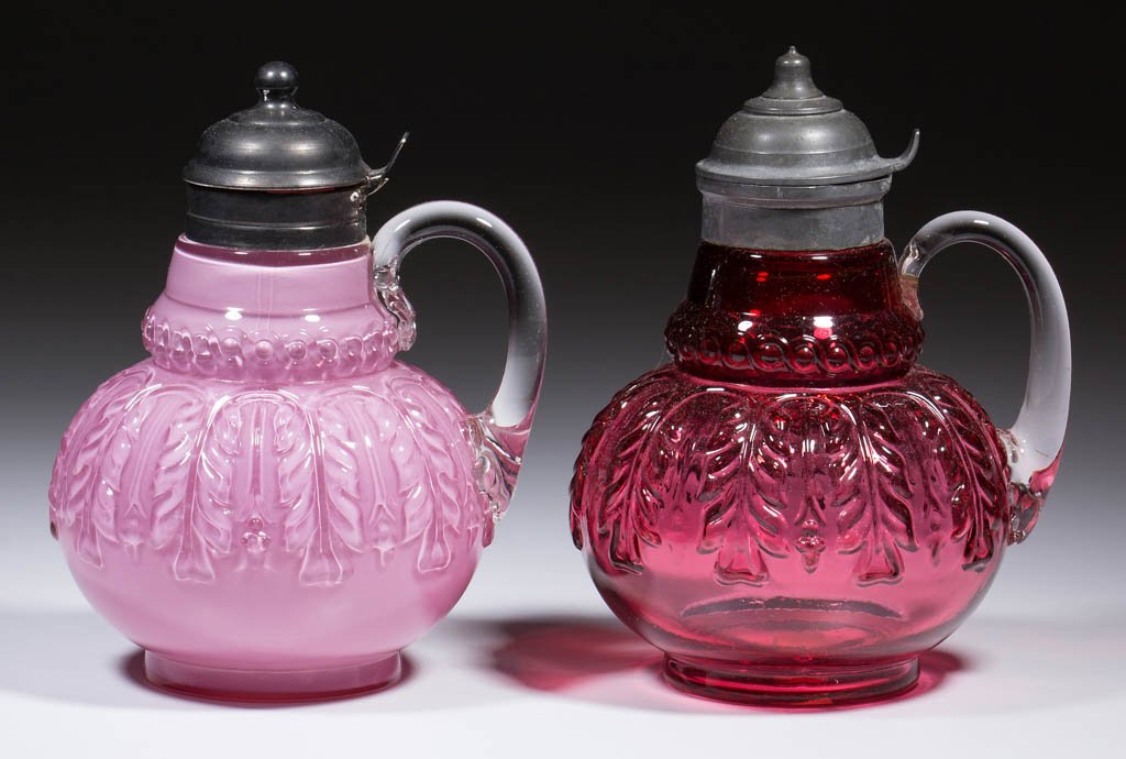 NORTHWOOD NO. 263 / LEAF UMBRELLA SYRUP PITCHERS, LOT (1 of 1)