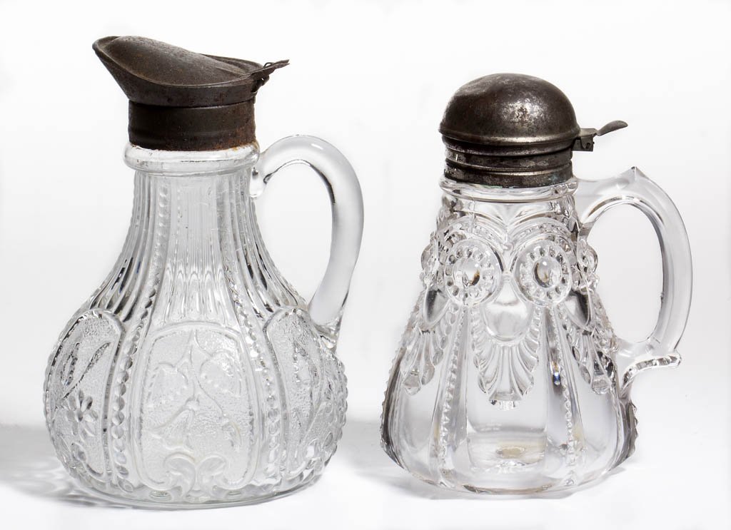 ASSORTED EAPG SYRUP PITCHERS, LOT OF TWO (1 of 1)