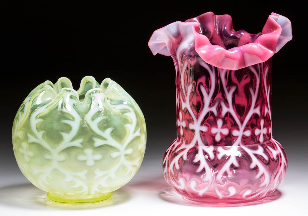 OPALINE BROCADE / SPANISH LACE ARTICLES, LOT OF TWO (1 of 1)