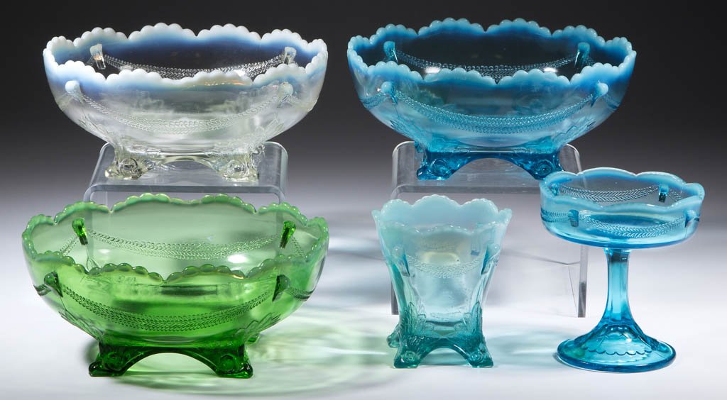 SWAG WITH BRACKETS TABLE ARTICLES, LOT OF FIVE (1 of 1)