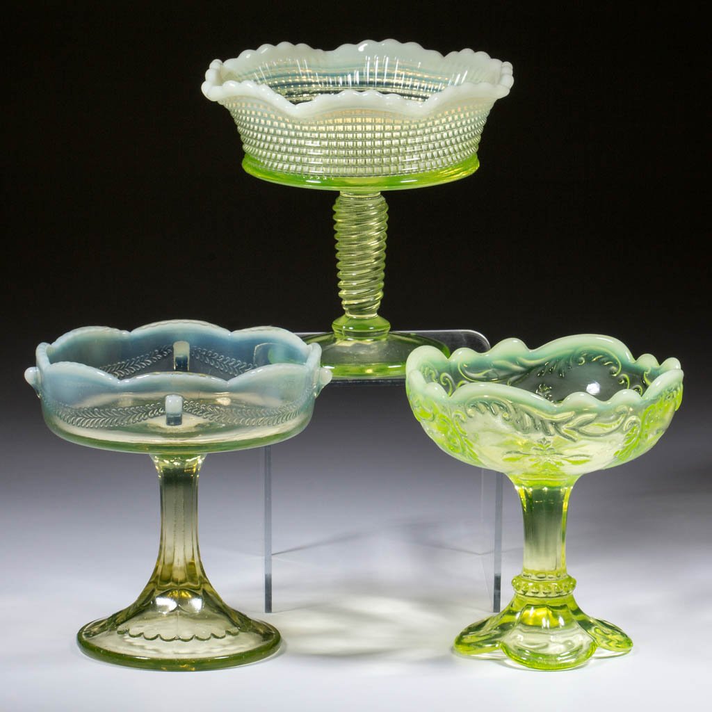 ASSORTED PRESSED OPALESCENT JELLY COMPOTES, LOT OF (1 of 1)