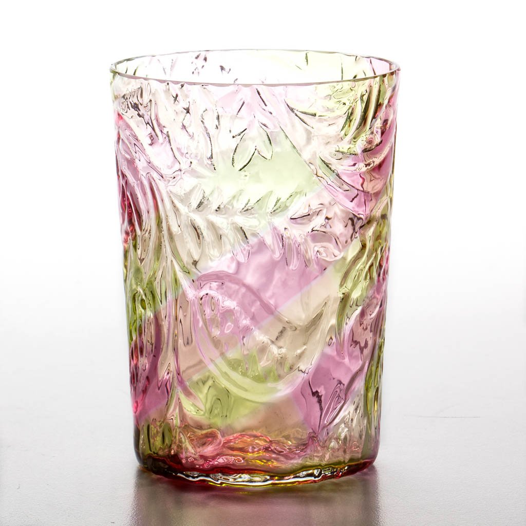 UNLISTED FLORAL AND FERN OPTIC TUMBLER (1 of 1)
