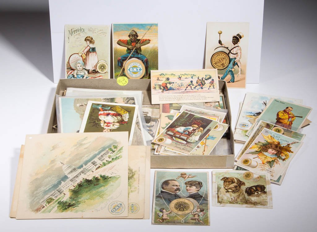 SEWING RELATED ADVERTISING TRADE CARDS (1 of 1)