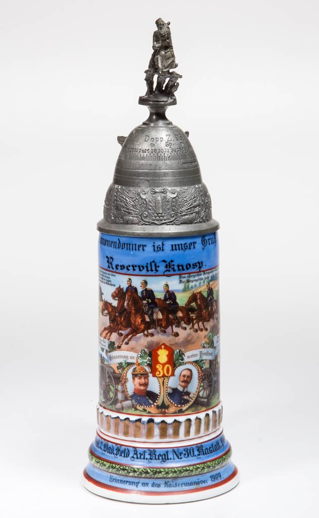 GERMAN PORCELAIN REGIMENTAL BEER STEIN (1 of 5)