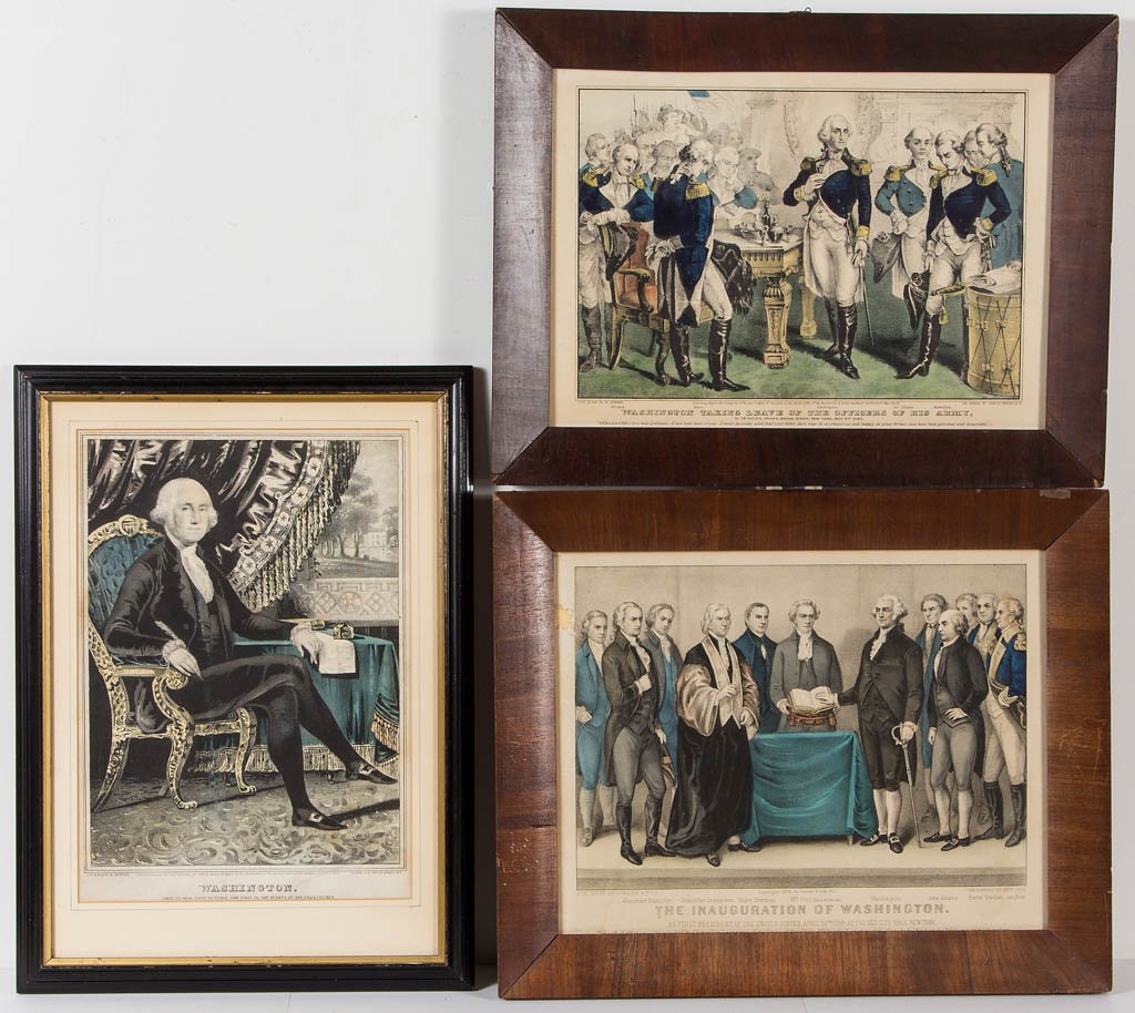 AMERICAN HISTORICAL PRINTS, LOT OF THREE (1 of 4)