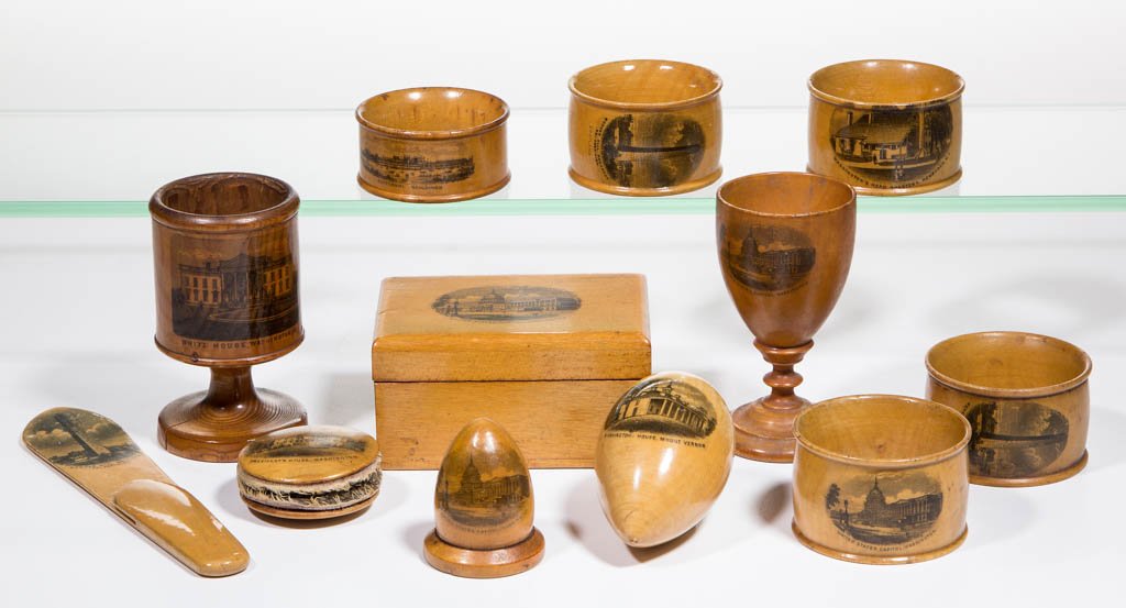 MAUCHLINEWARE AMERICAN VIEW SOUVENIER ARTICLES, LOT OF (1 of 1)