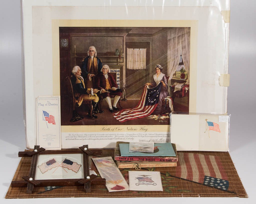 ASSORTED AMERICAN FLAG THEME ARTICLES, LOT OF 11 (1 of 3)