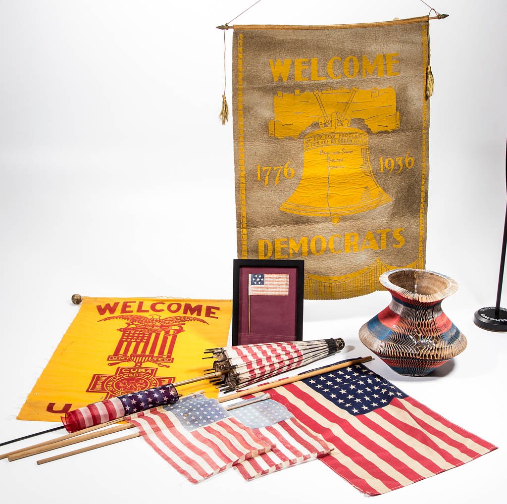 AMERICAN HISTORICAL PATRIOTIC ARTICLES, LOT OF EIGHT (1 of 1)