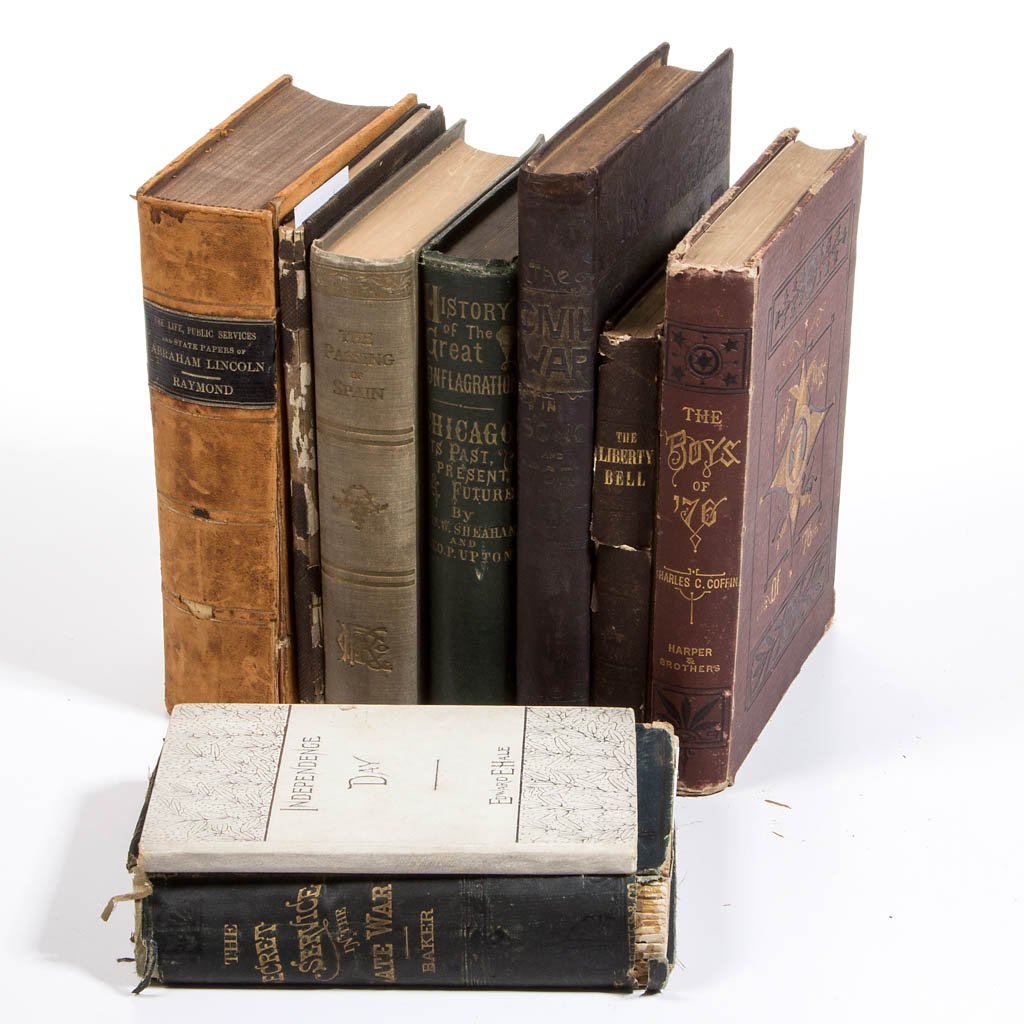 ASSORTED AMERICAN HISTORICAL VOLUMES, LOT OF NINE (1 of 1)