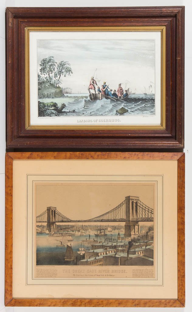 CURRIER & IVES AMERICAN CITYSCAPE PRINT (1 of 3)