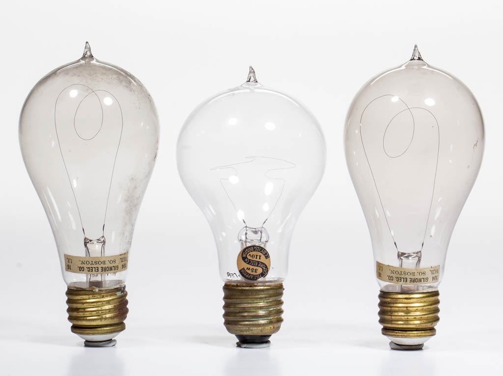 GILMORE ELECTRIC CO. LIGHT / LAMP BULBS, LOT OF THREE (1 of 1)