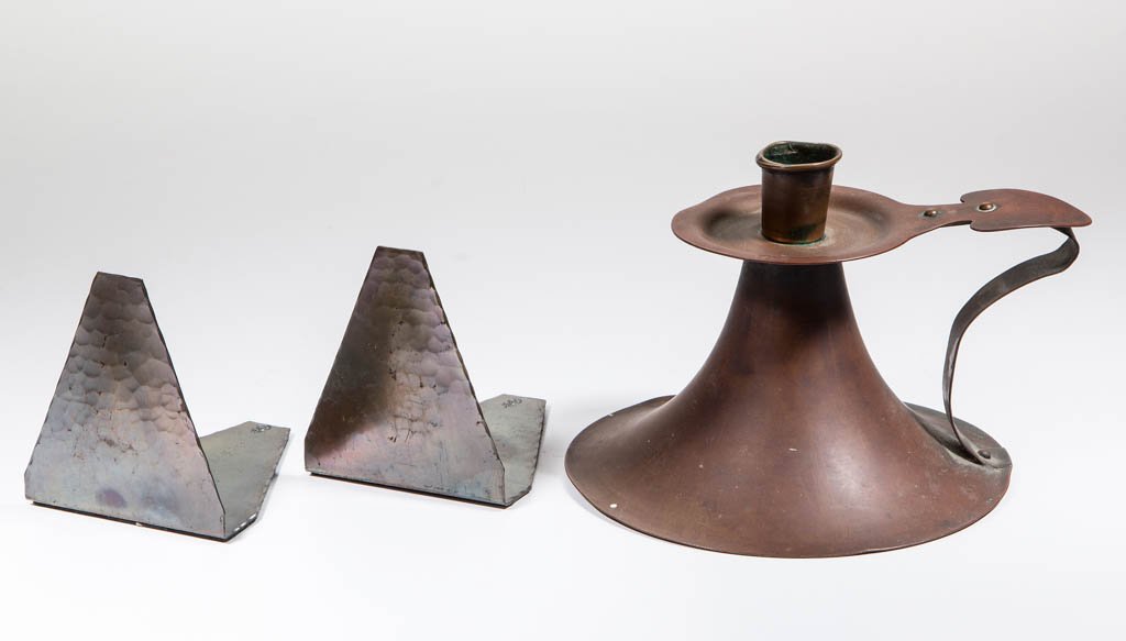 ARTS AND CRAFTS COPPER ARTICLES, LOT OF THREE (1 of 1)
